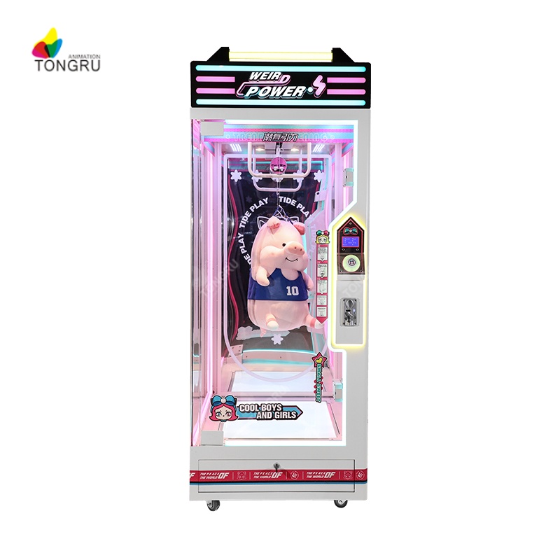 Il nuovo distributore automatico a gettoni arcade con data rosa e premio taglia il tuo gioco a premi Machine Guangzhou Funvending in vendita