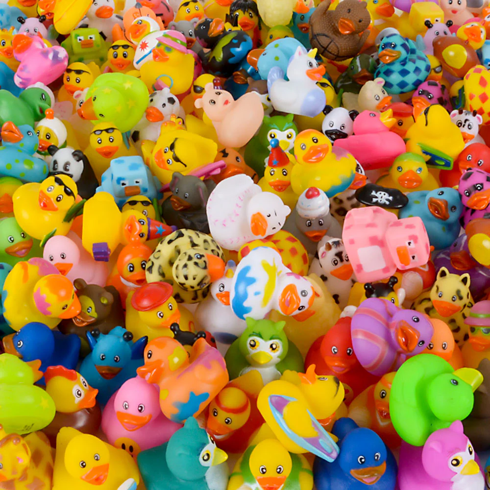 piles of rubber ducks