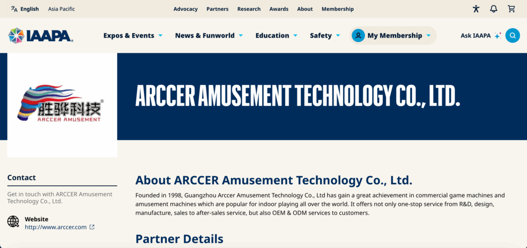 arccer amusement technology co. ltd